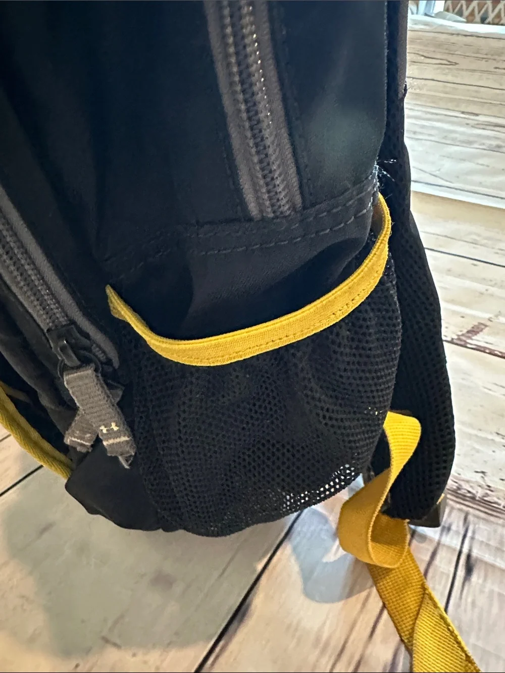 Under Armour Black and Yellow Men's Backpack with Padded Straps